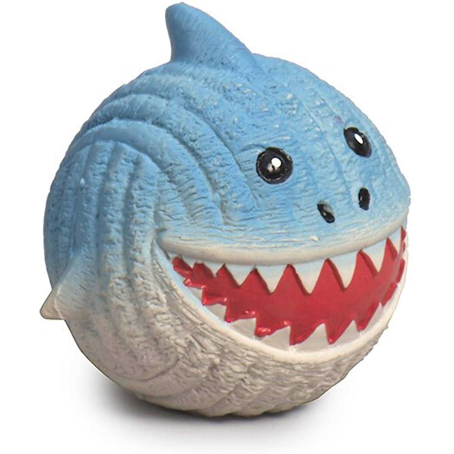 HuggleHounds Finn The Shark Ruff-Tex Ball Dog Toy - Nail Gallerys