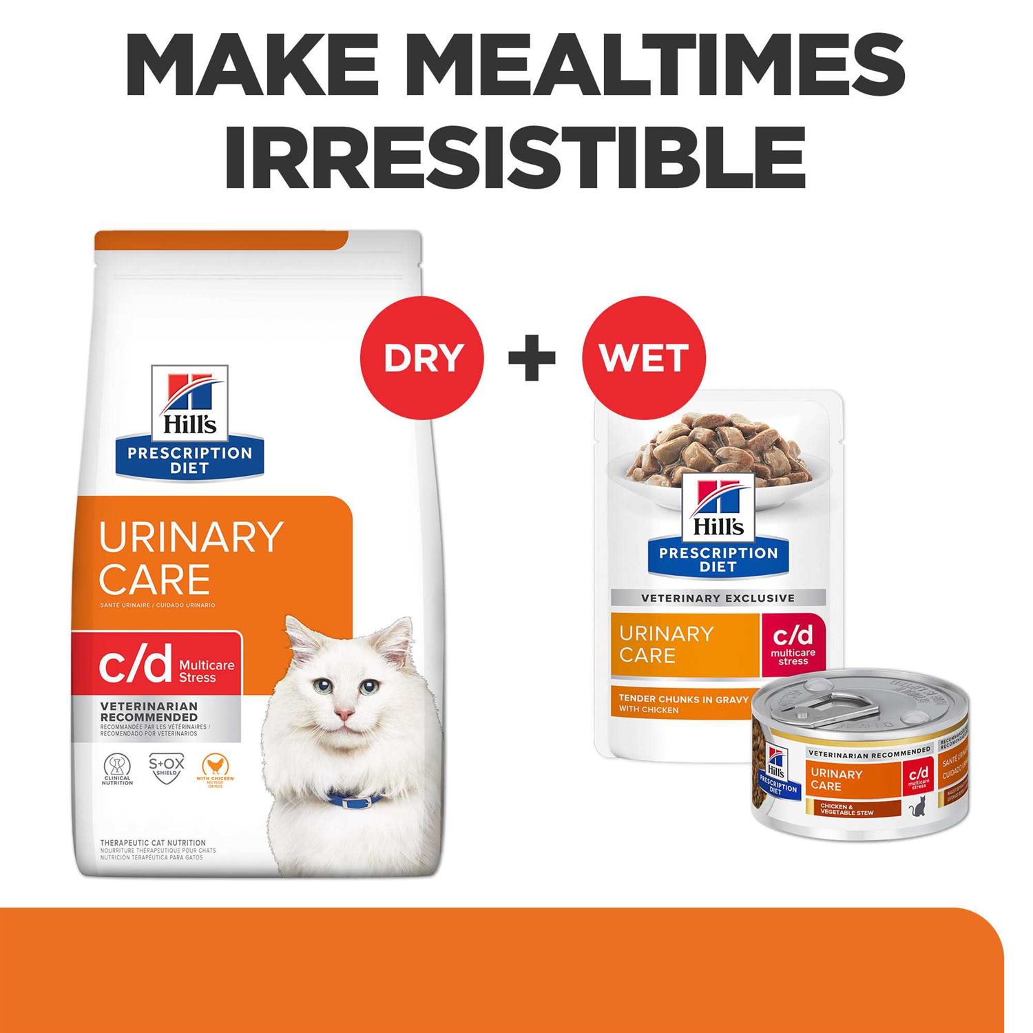 Hill&s Prescription Diet c/d Multicare Stress Urinary Care with Chicken Dry Cat Food - Nail Gallerys