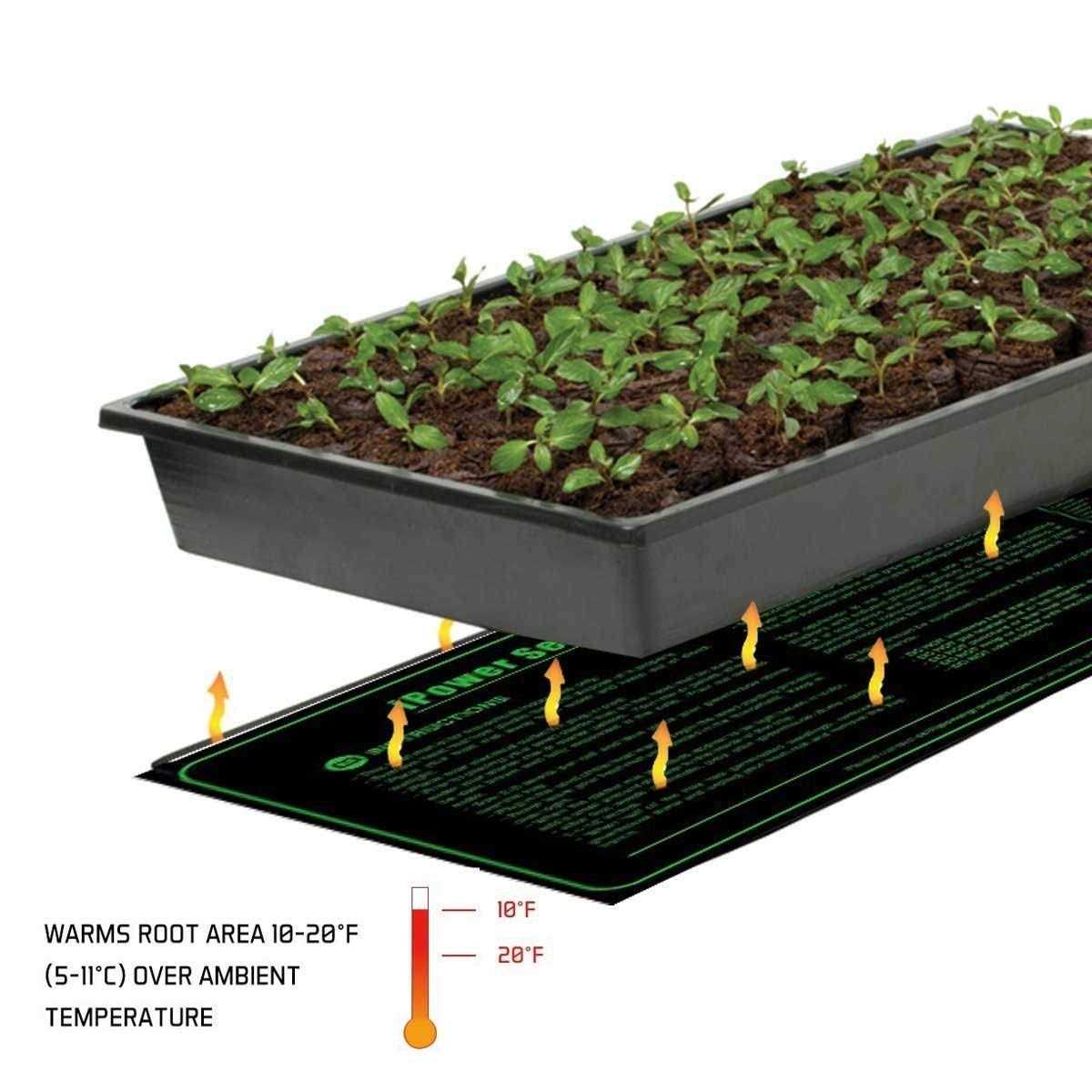 iPower GLHTMTS Durable Waterproof Seedling Heat Mat Warm Hydroponic Plant Germination Starting Pad - Nail Gallerys