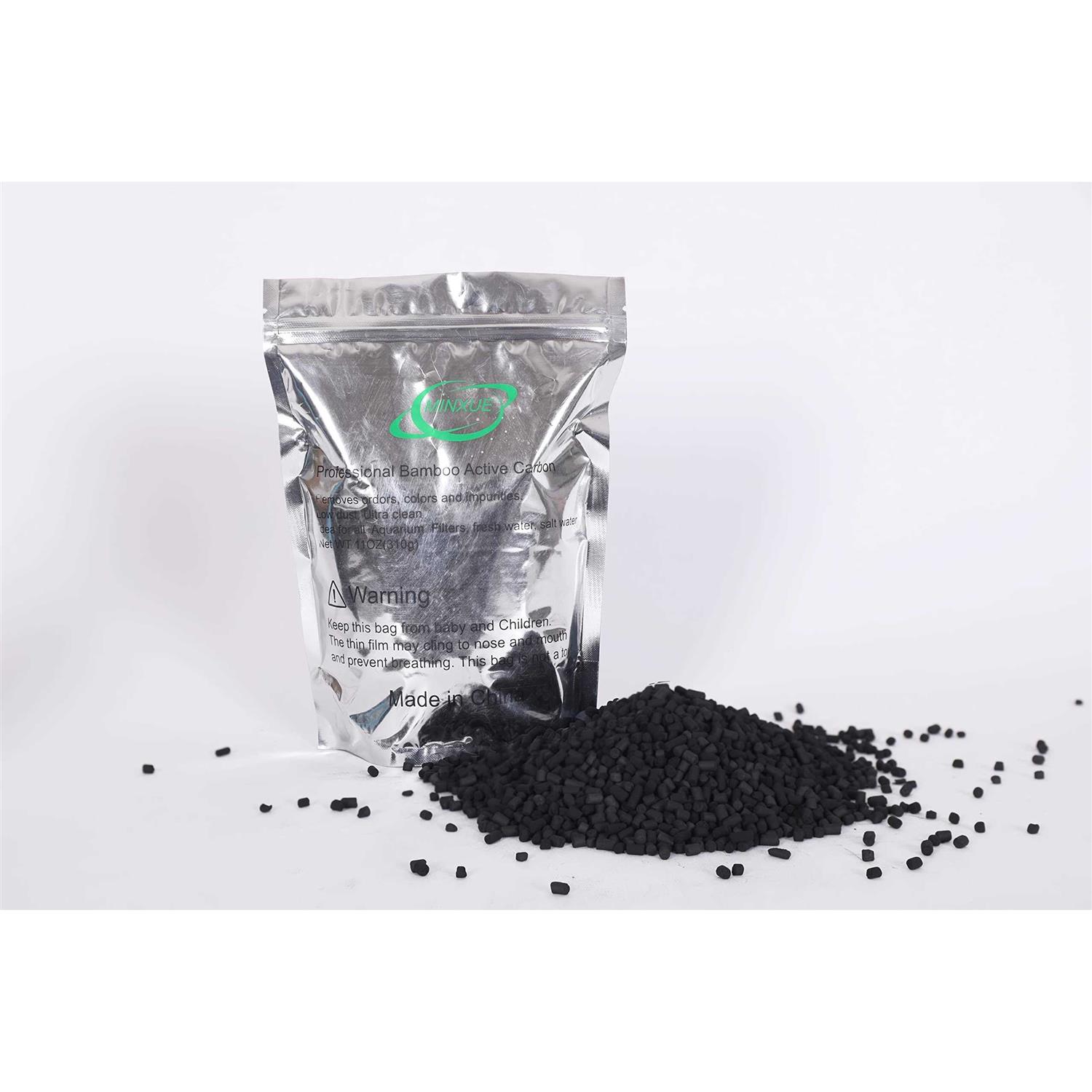 Minxue Activated Carbon Aquarium Bamboo Charcoal Pellets Clear Than Coal Filter Media Accessories with mesh Bag - Nail Gallerys