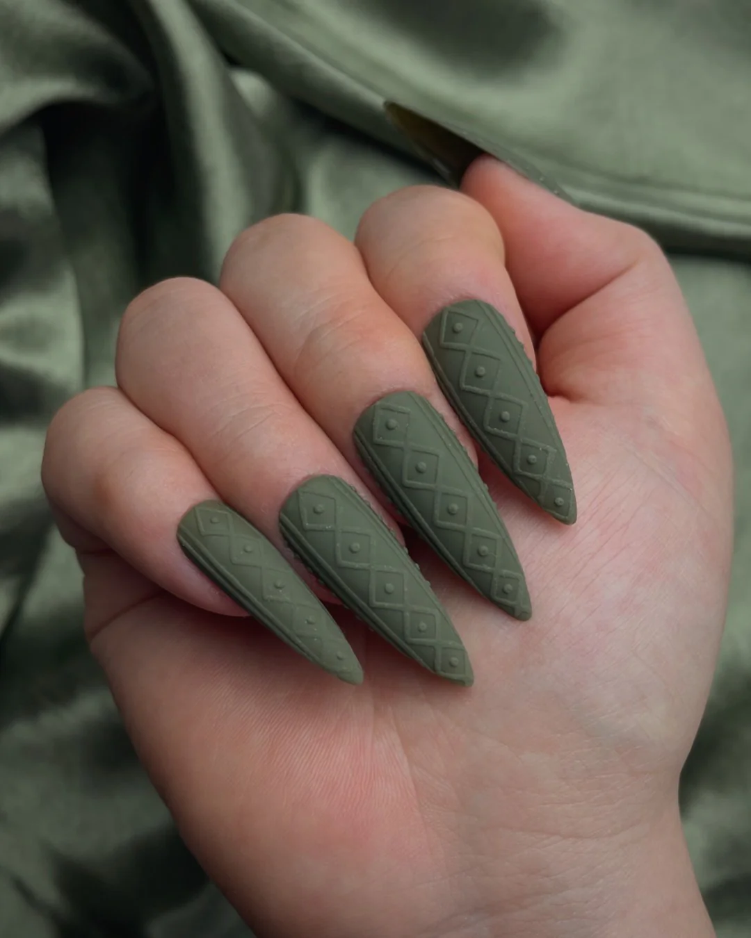 Cozy Knits: Olive - Nail Gallerys