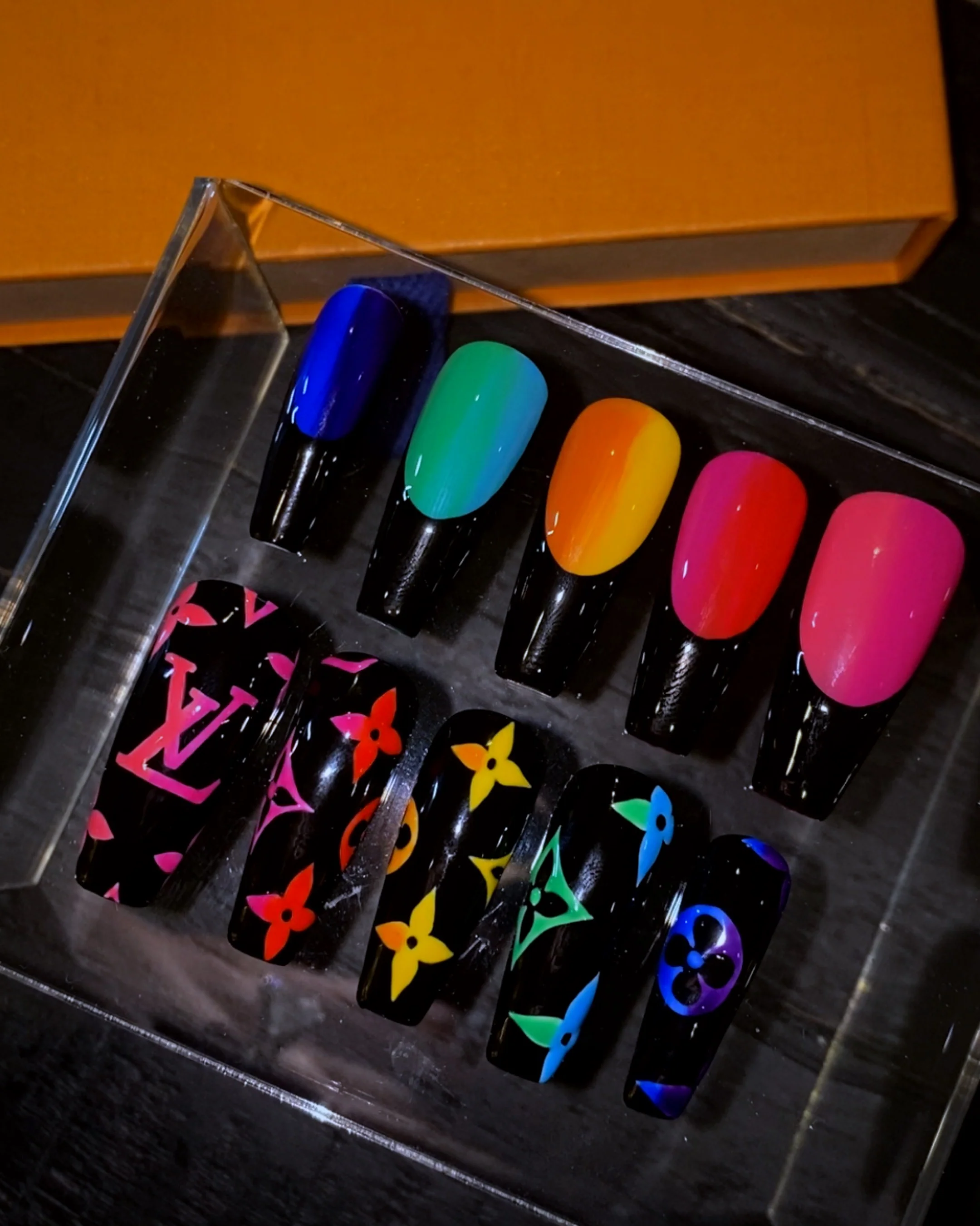 Prismatic Monogram - Nail Gallerys