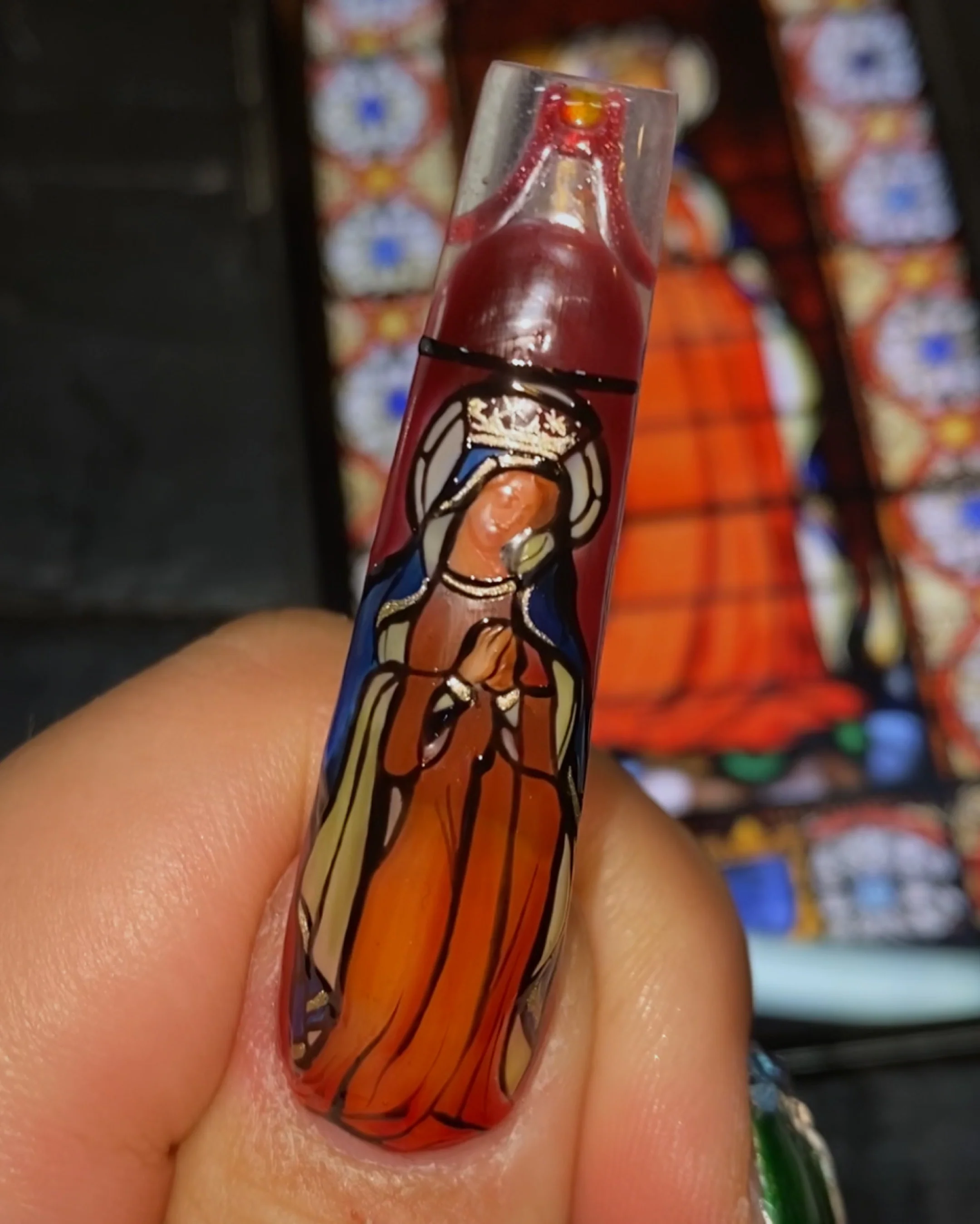 Stained Glass Press-Ons - Nail Gallerys