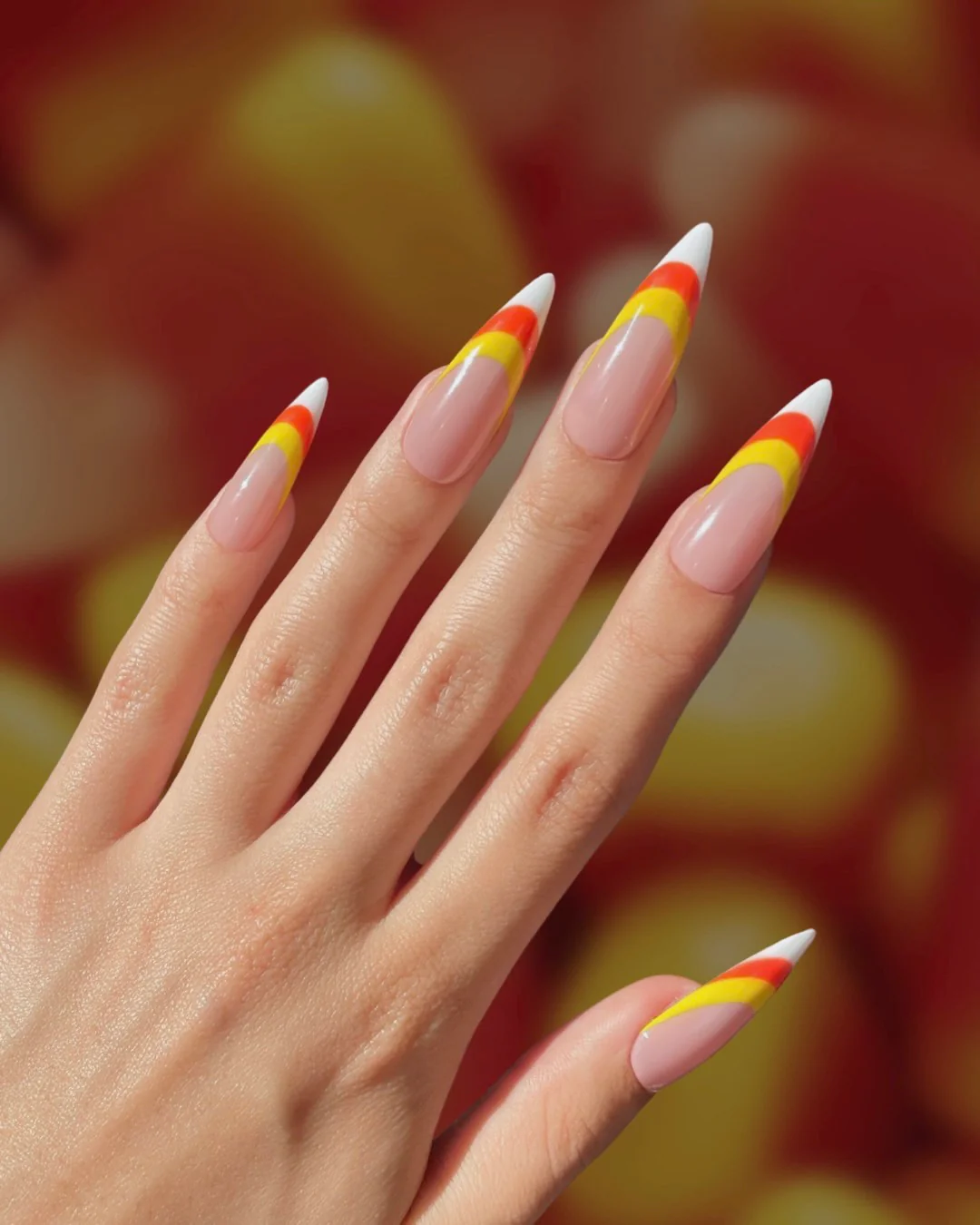 Candy Corn Tips - Nail Gallerys