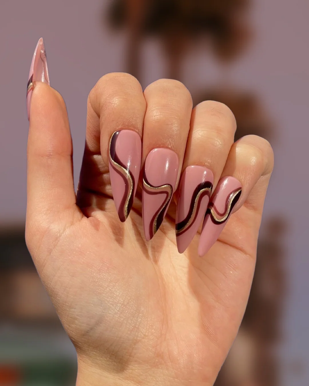 Coffee Swirls - Nail Gallerys