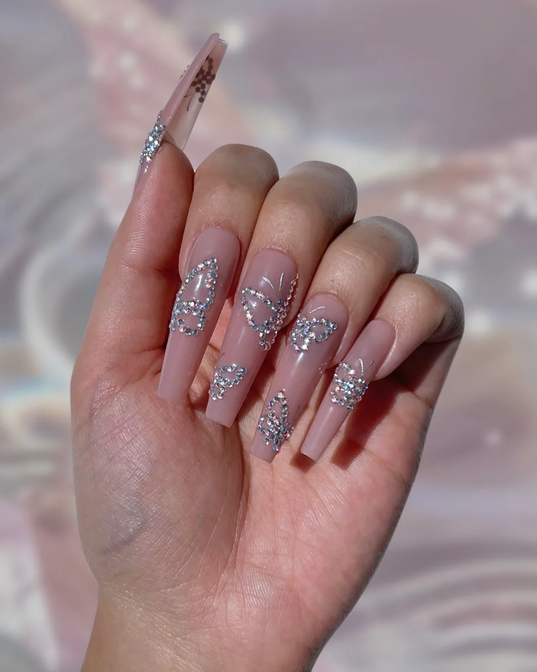 Jeweled Butterflies - Nail Gallerys