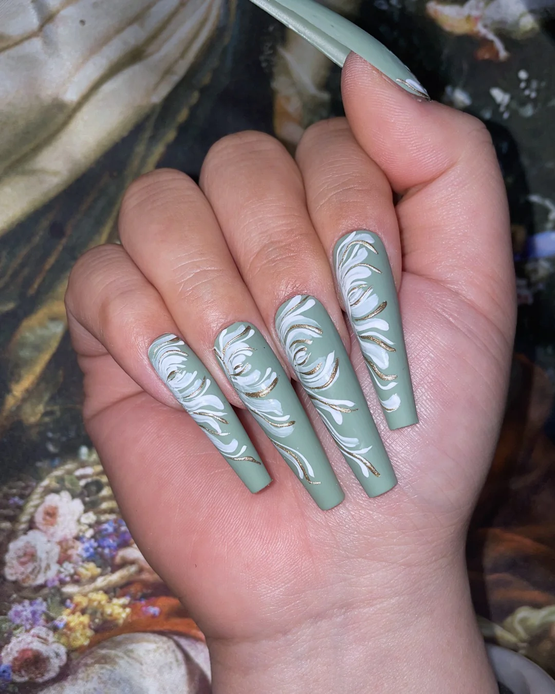 Brocade Chrysanthemum - Nail Gallerys