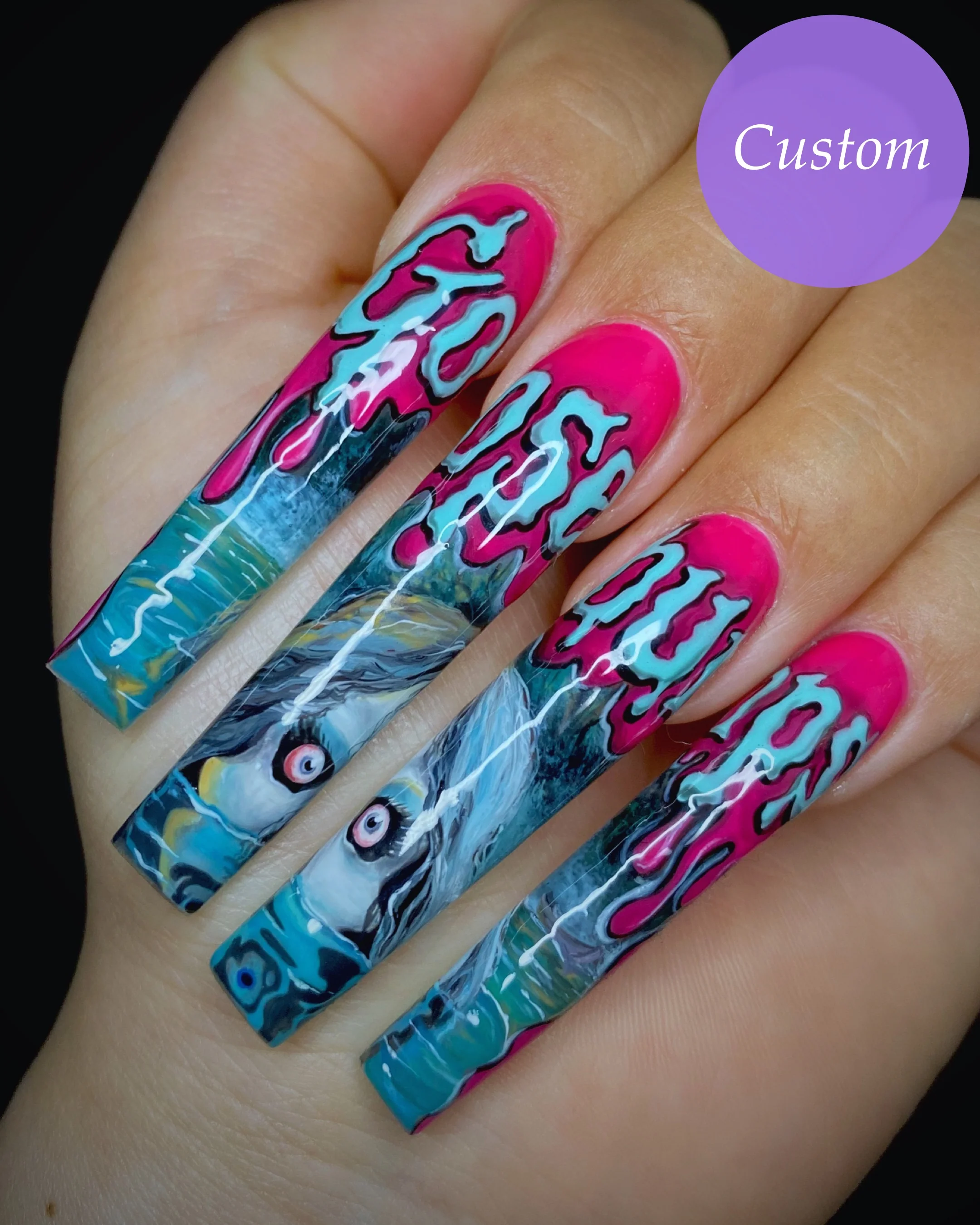 Scary Book Cover Press-Ons - Nail Gallerys