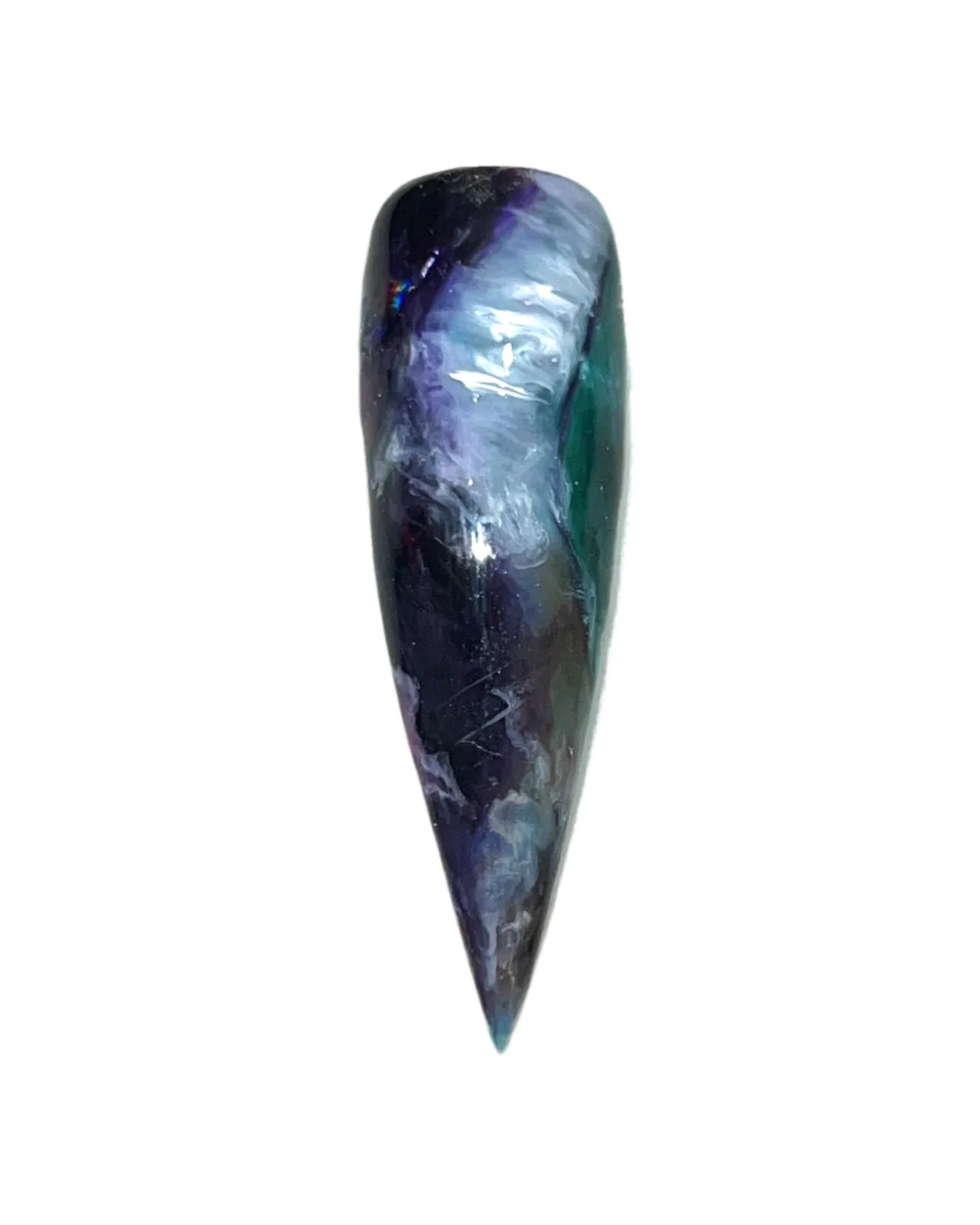Dark Rainbow Fluorite Accent - Nail Gallerys