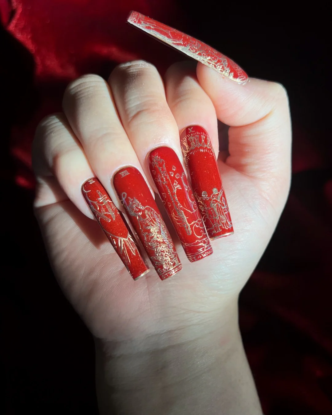 Medieval Red Tarot - Nail Gallerys