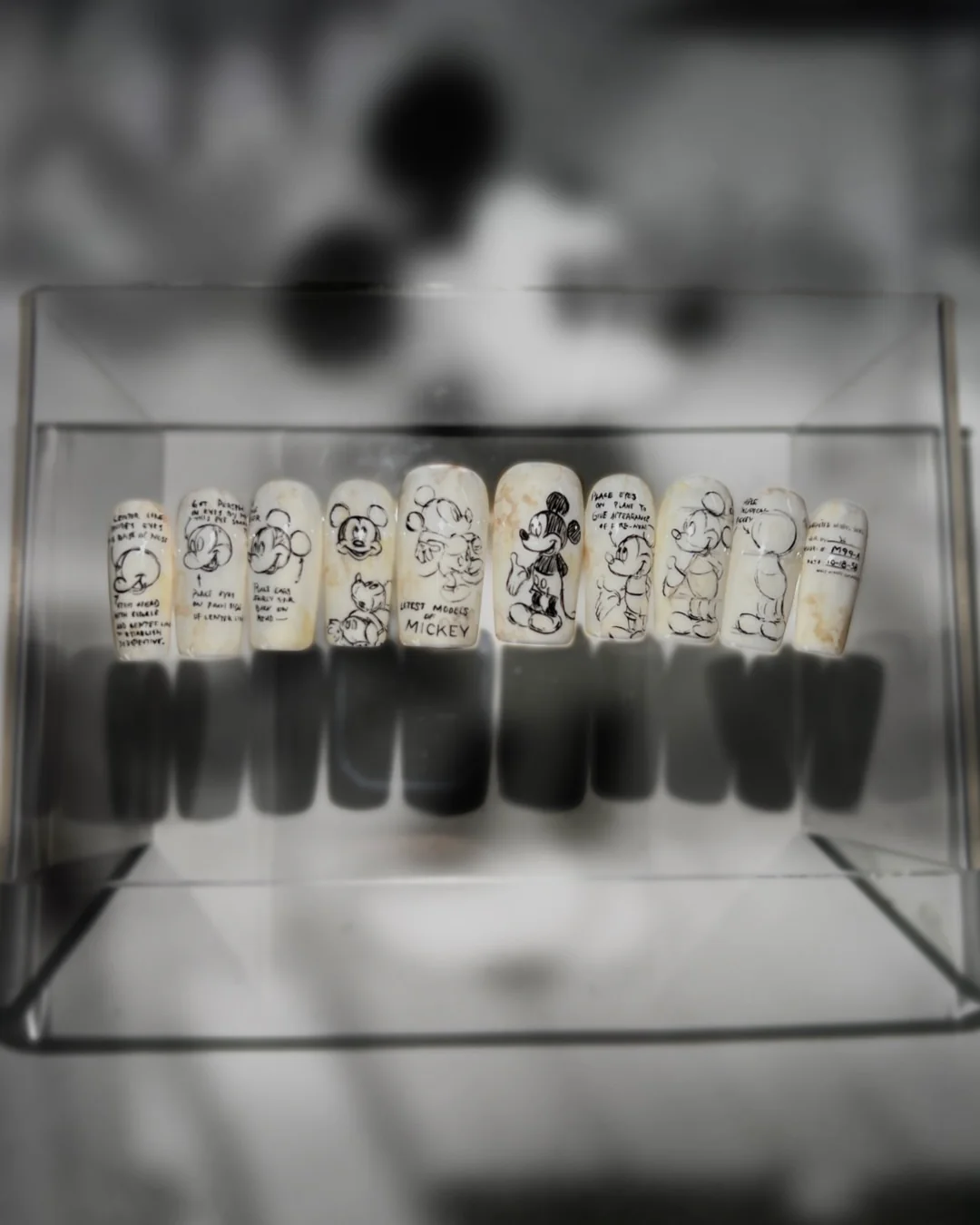 Mickey Mouse Sketches - Nail Gallerys