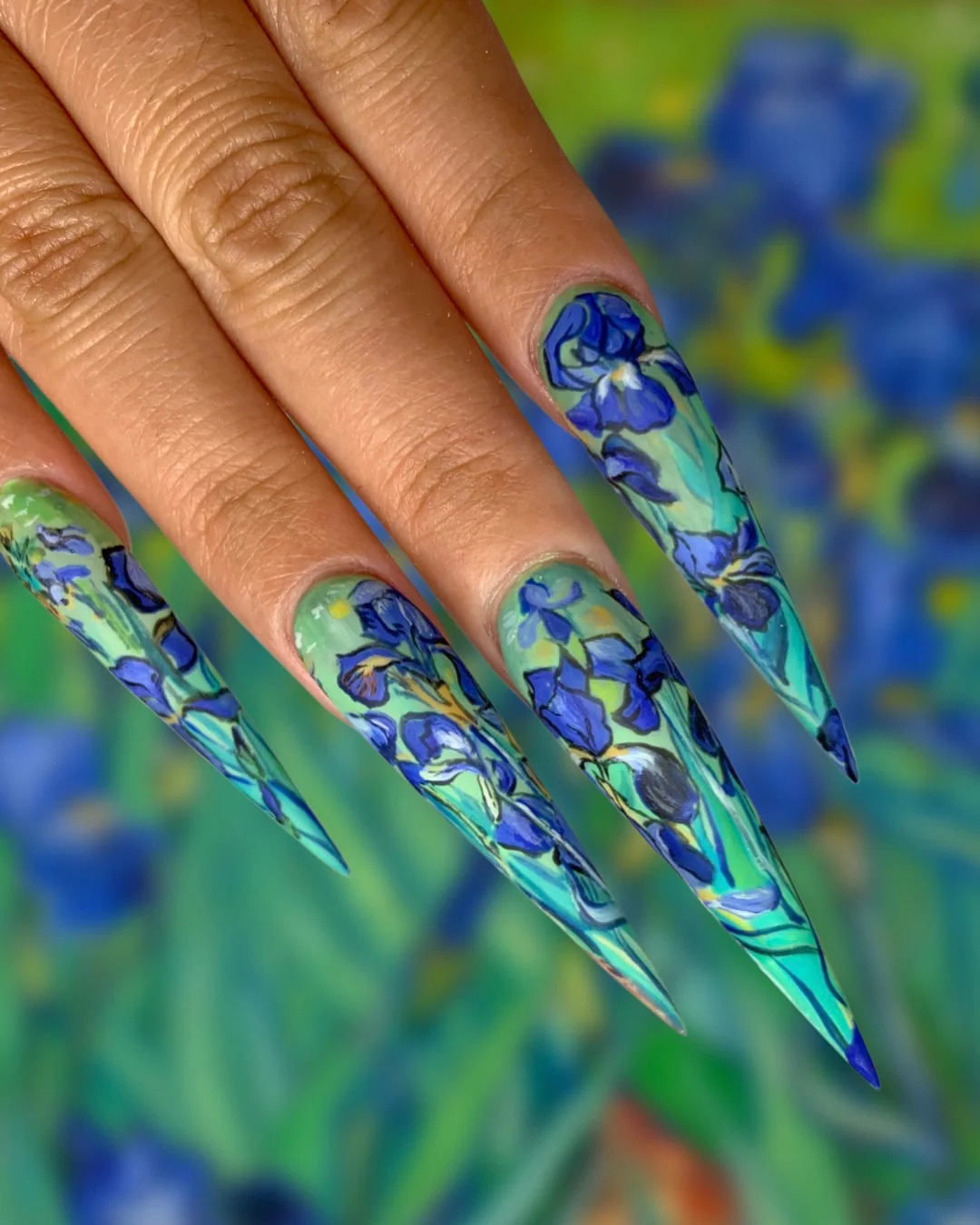 Irises, Van Gogh - Nail Gallerys