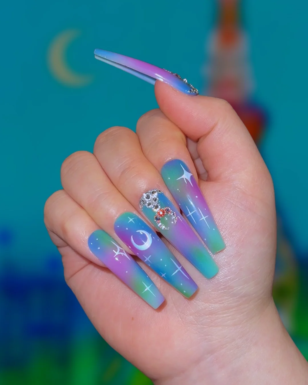 Cityscape Twinkles - Nail Gallerys