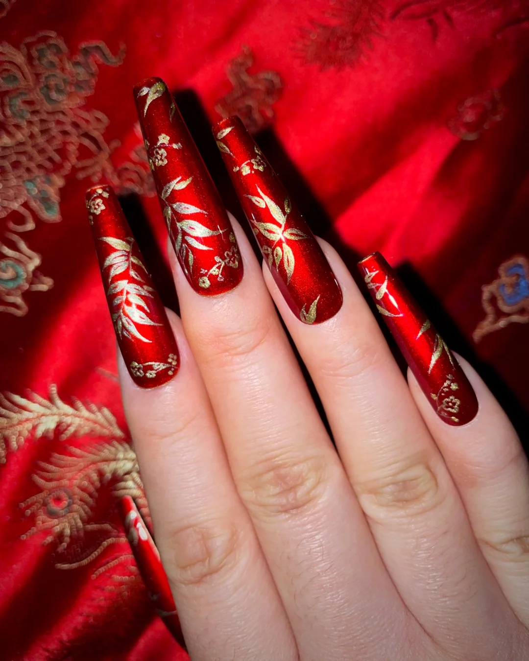 Shu Brocade: Vermillion - Nail Gallerys