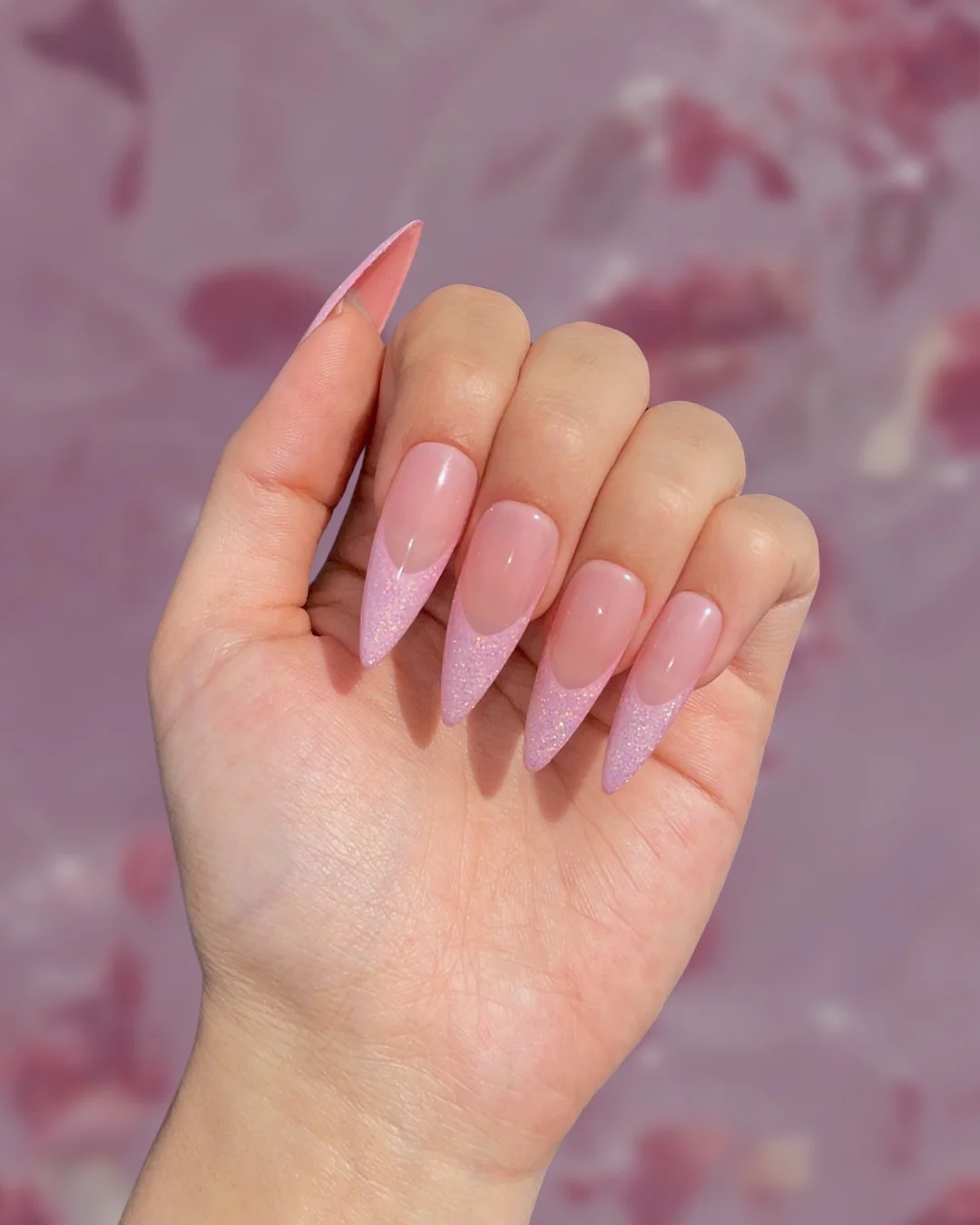 Sparkling Blossom French - Nail Gallerys