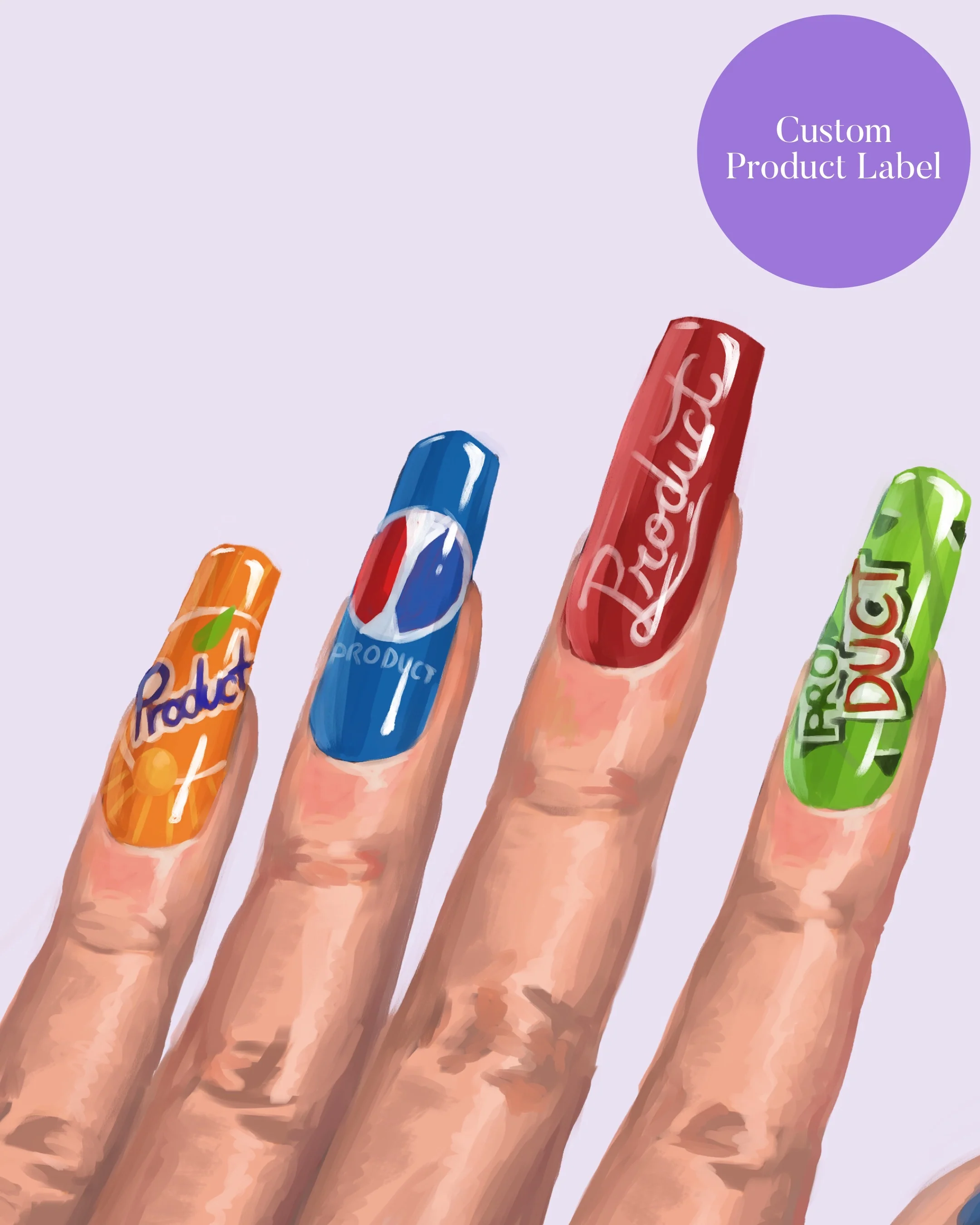 Product Label Press-Ons - Nail Gallerys
