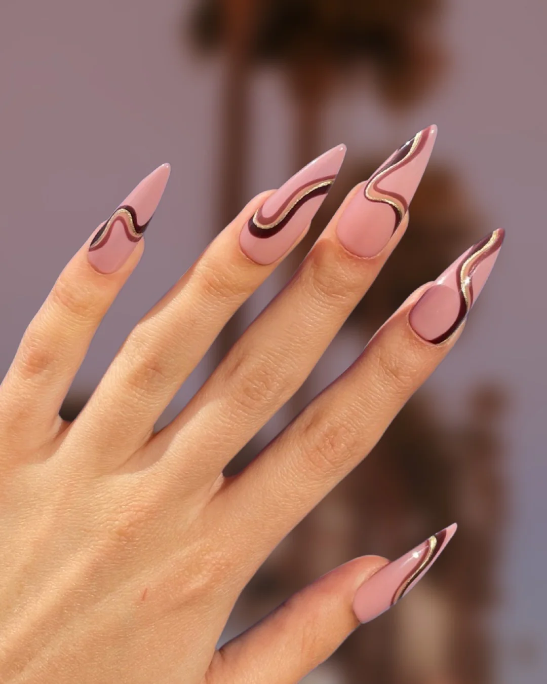 Coffee Swirls - Nail Gallerys