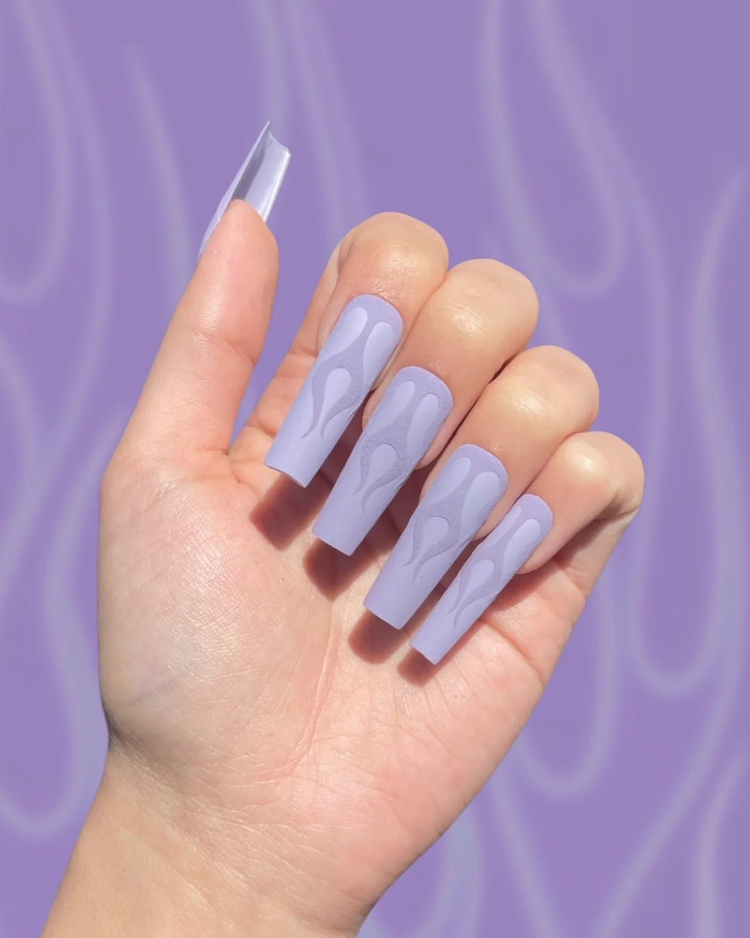 Baby Lilac Velvety Flames - Nail Gallerys