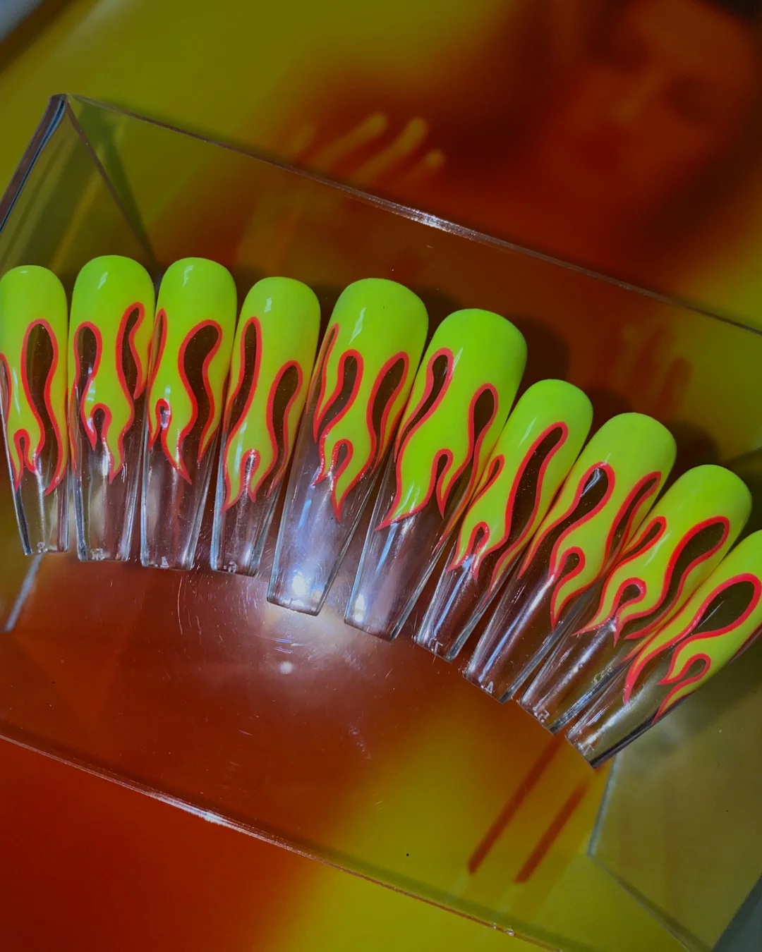 Highlighter Flames - Nail Gallerys