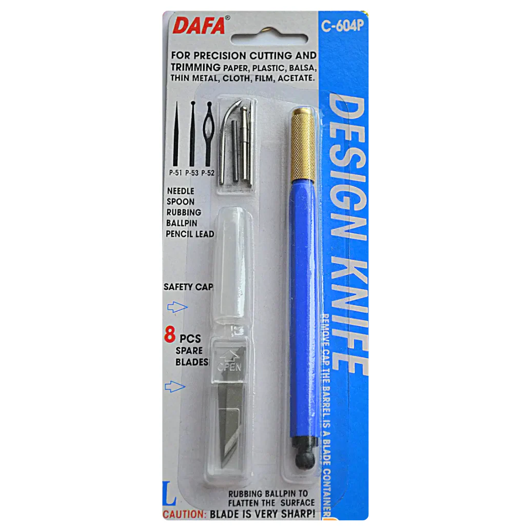 Dafa C-604 Design Knife Pen With 8 Spare Blades - Nail Gallerys