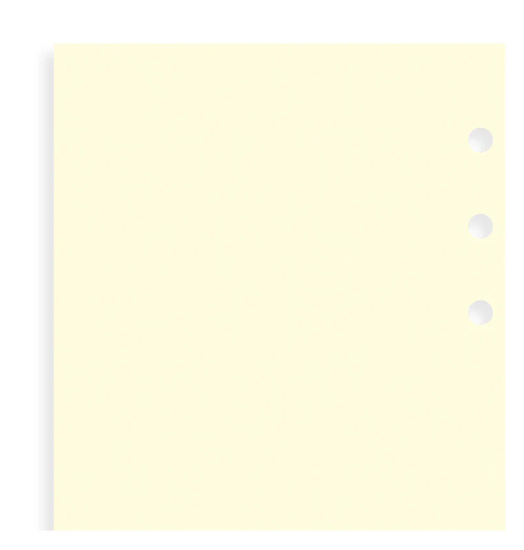 Filofax Personal Organiser/Clipbook Cotton Cream Notepaper Refill - Nail Gallerys