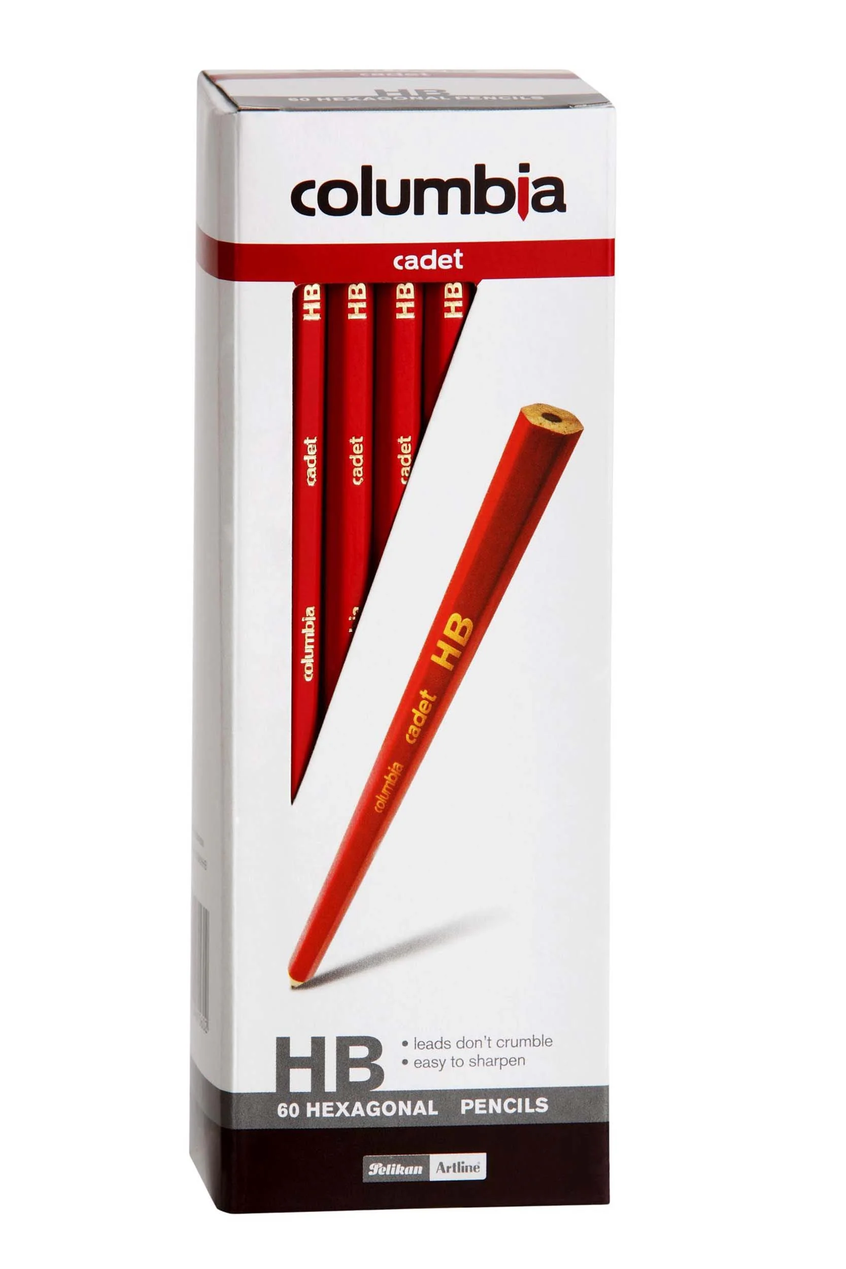 Columbia Cadet Lead Pencil Hexagonal Hb Box Of 60 - Nail Gallerys