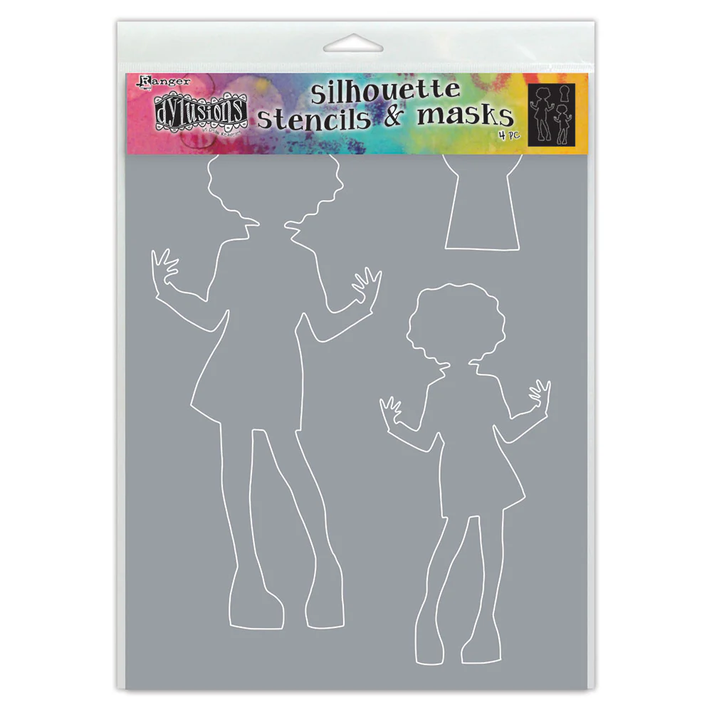 Ranger Dylusions Dyalog Silhouette Stencil Maisie - Nail Gallerys