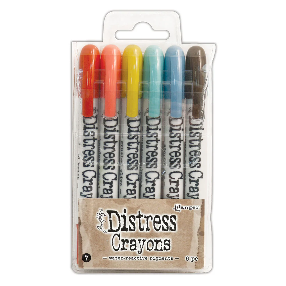 Ranger Distress Crayons Set #7 Pack of 6 - Nail Gallerys