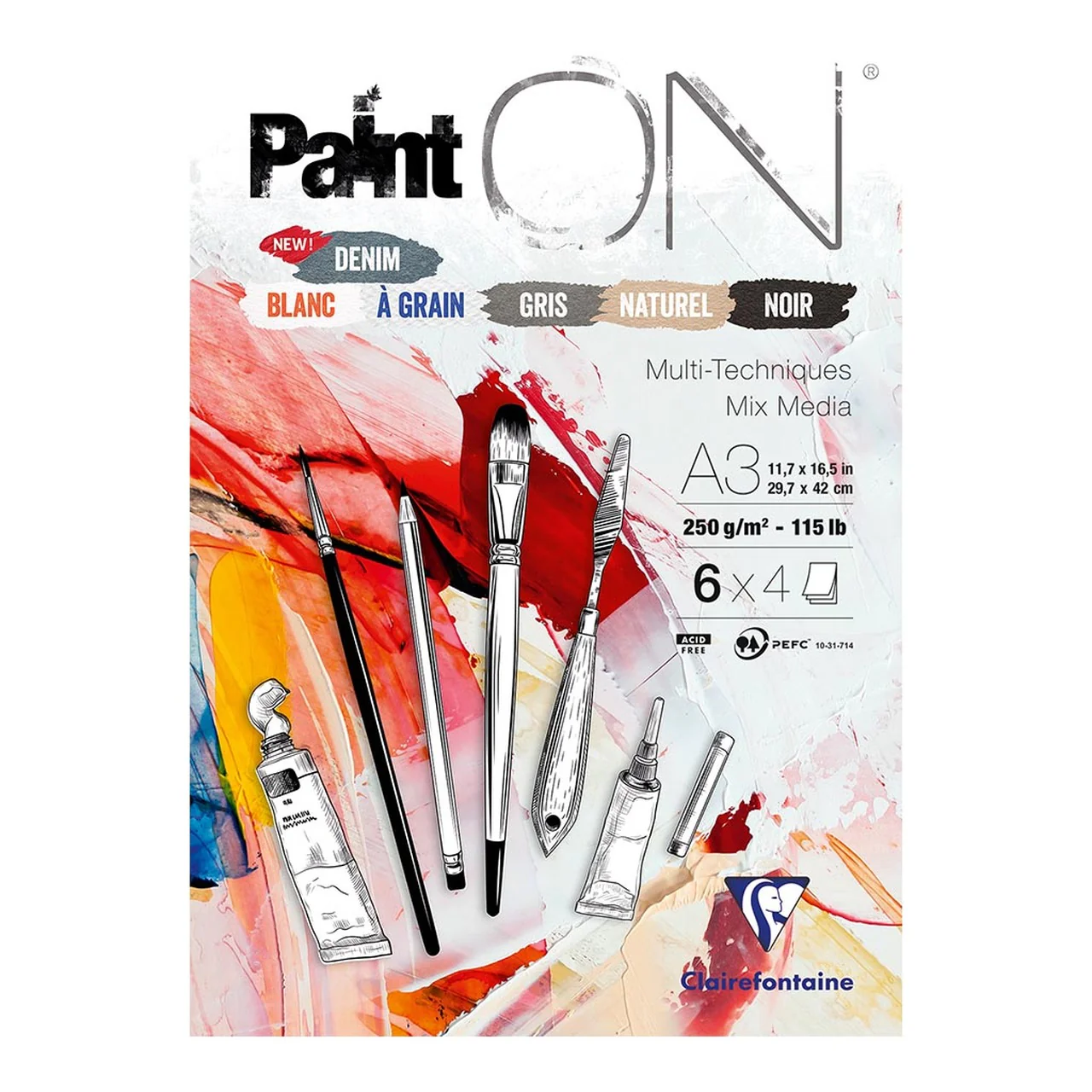 Clairefontaine Painton Pad Assorted 24 Sheets - Nail Gallerys