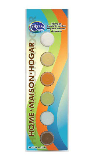 Decoart Americana Home Paints Set Of 6 Pots - Nail Gallerys