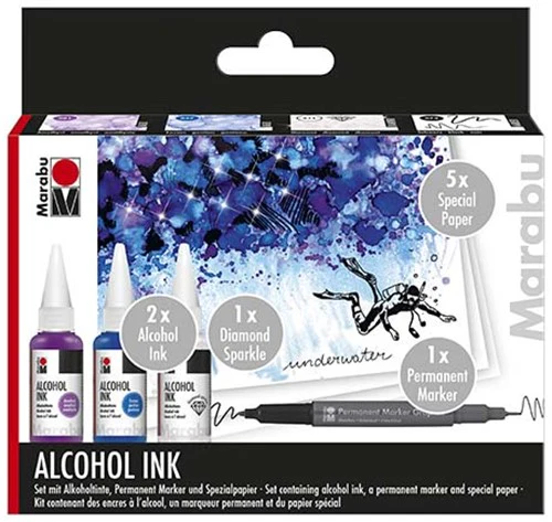 Marabu Alcohol Ink Set Underwater - Nail Gallerys