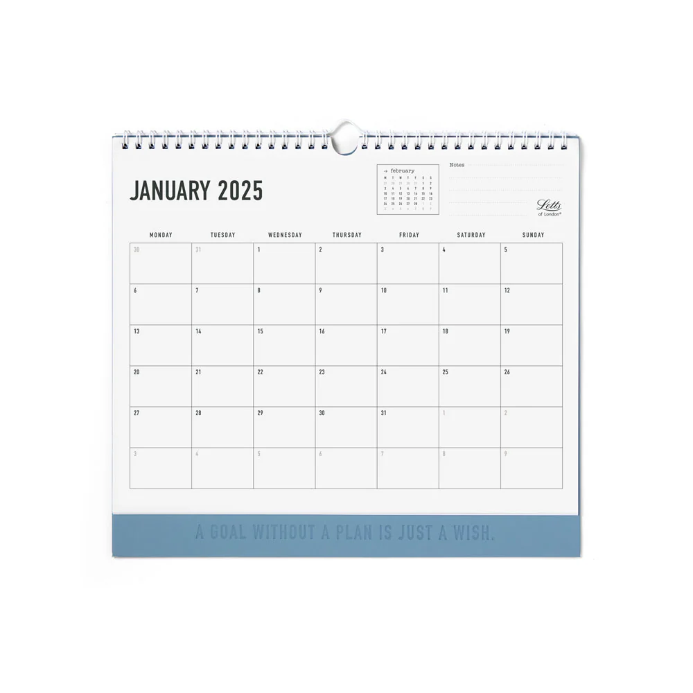 Letts of London 300x270mm Ocean Conscious Wall Calendar - Nail Gallerys