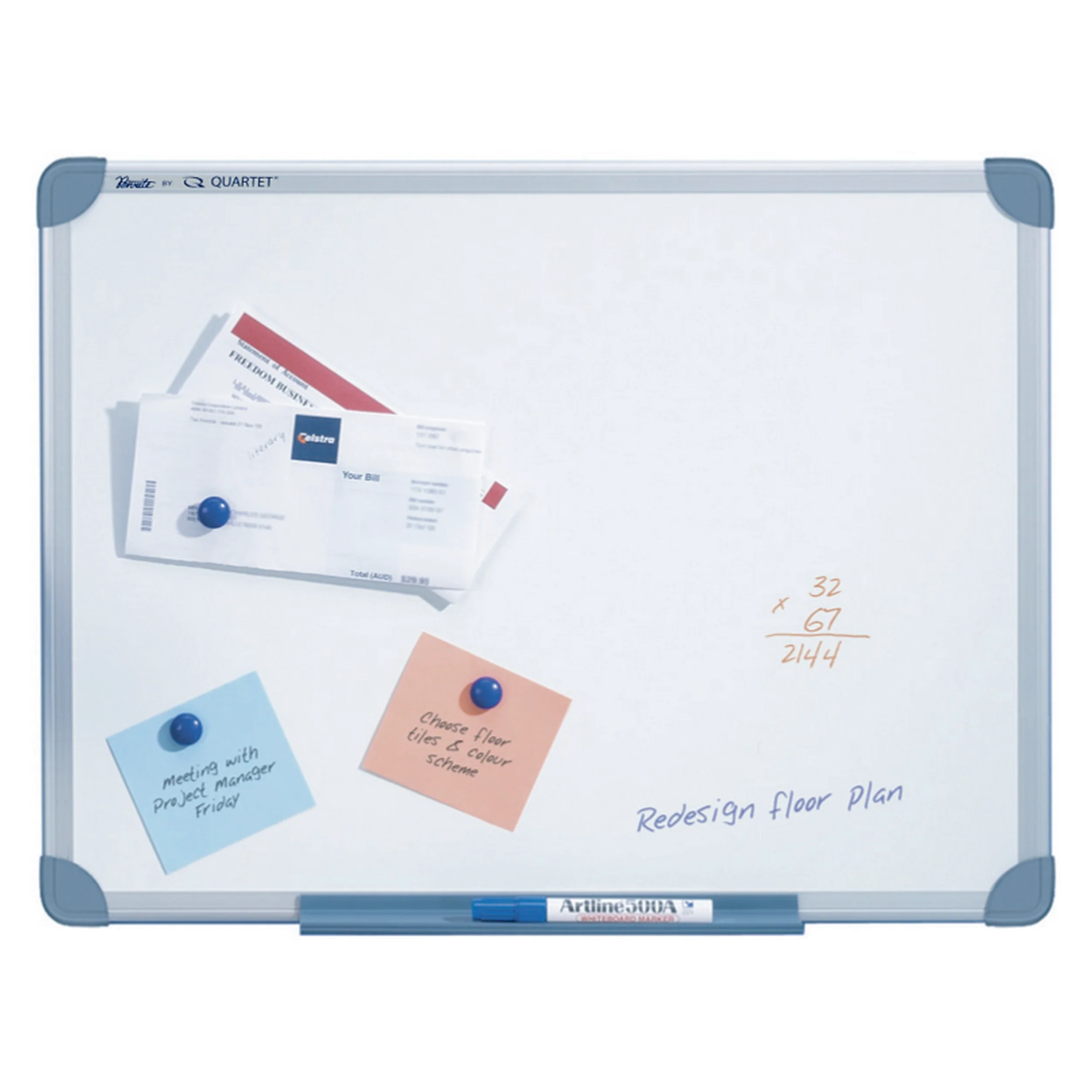 Quartet Whiteboard Slim Line Magnetic - Nail Gallerys
