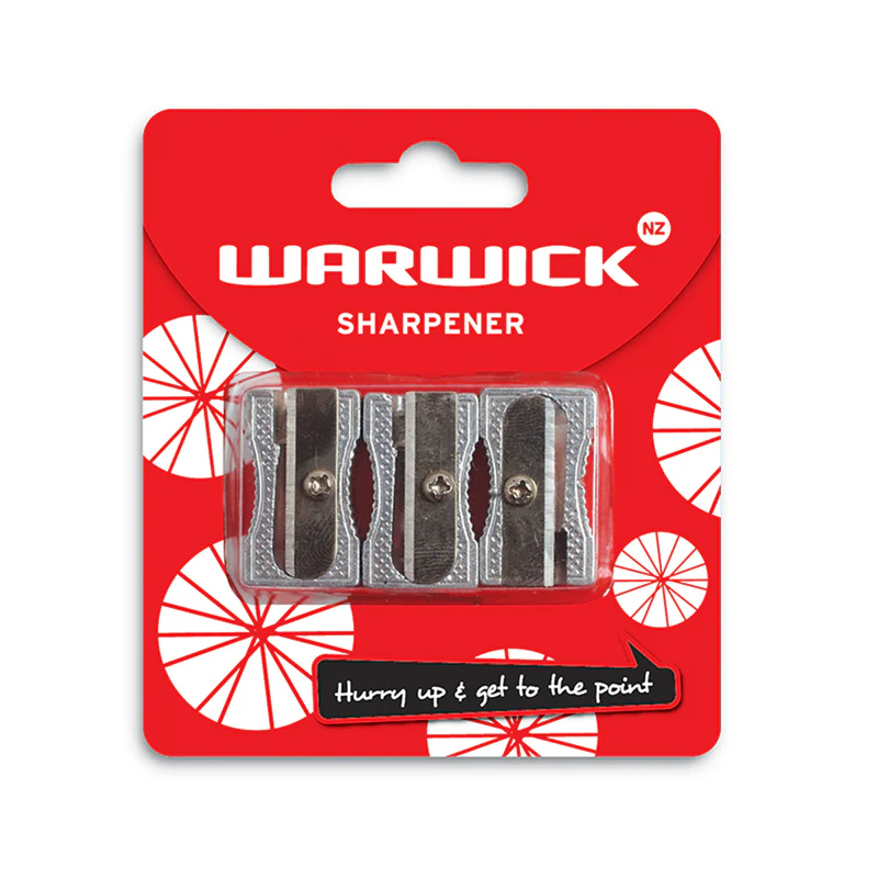 Warwick Pencil Sharpener Metal Multi 3 Pack - Nail Gallerys