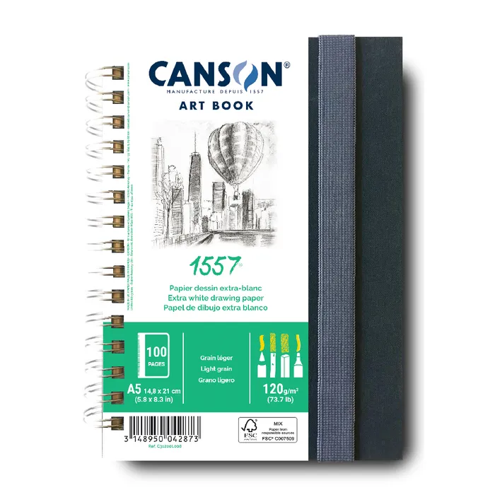 Canson 1557 A5P 120gsm 50 Sheet Art Book - Nail Gallerys