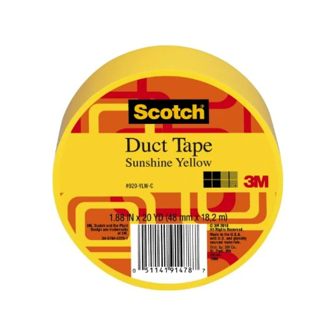 Scotch Expressions Duct Tape 920-ylw-c 48mmx18.2m Sunshine Yellow - Nail Gallerys