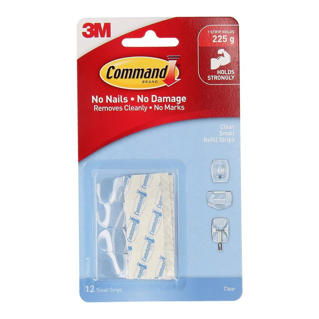 Command Strips Refill 17024clr Small Clear Pack Of 12 - Nail Gallerys