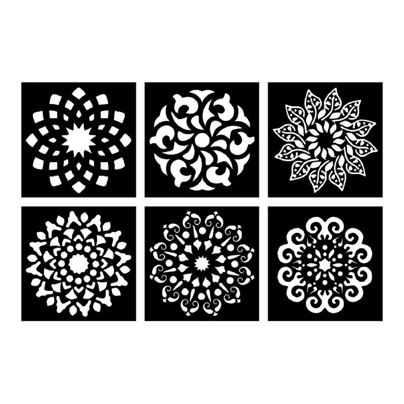 Anthony Peters Washable Stencils Mandala Set Of 6 - Nail Gallerys