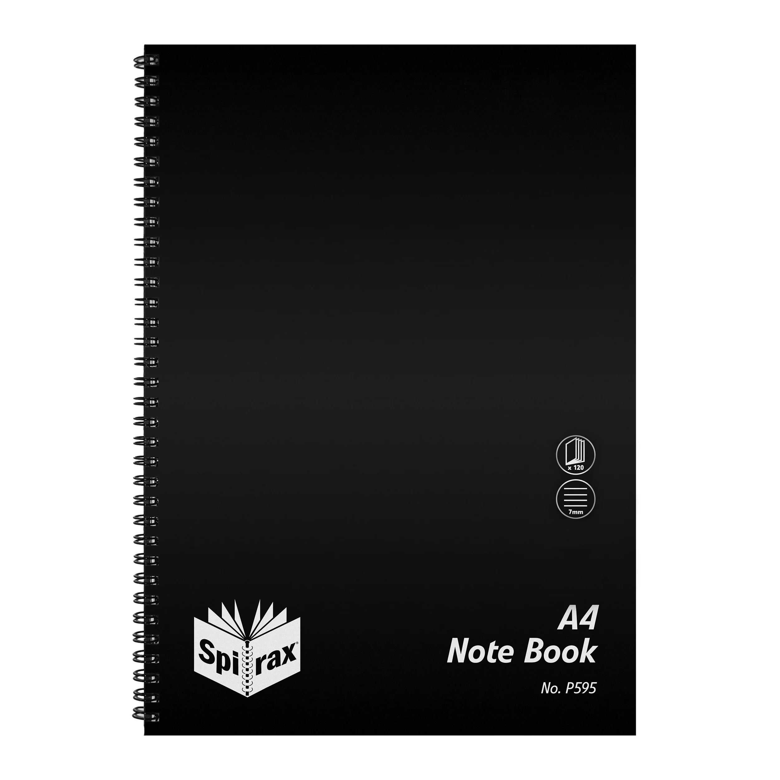Spirax P595 PP Notebook A4 120 Page Black S/o - Pack Of 10 - Nail Gallerys