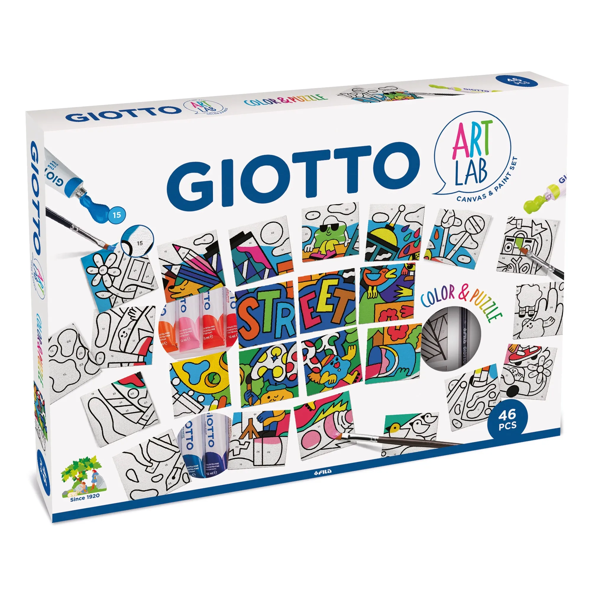 Giotto Art Lab Color And Puzzle Drawing 46 Piece Set - Nail Gallerys