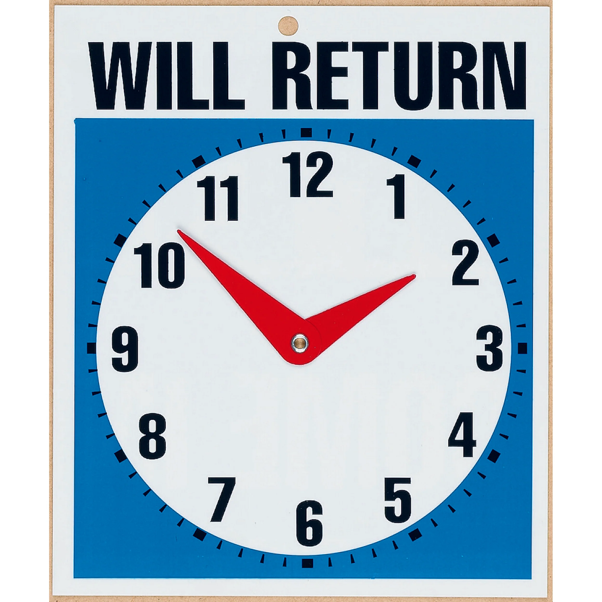 Headline Will Return Clock Sign 190x230mm - Nail Gallerys