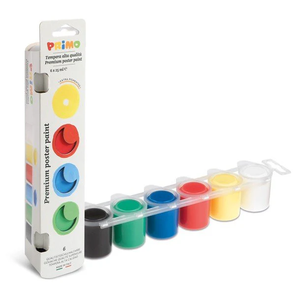 Primo 25ml Ready Mix Poster Paints Set of 6 - Nail Gallerys