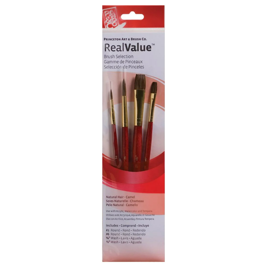 Princeton Real Value Synthetic 9121 Brushes Set of 4 - Nail Gallerys