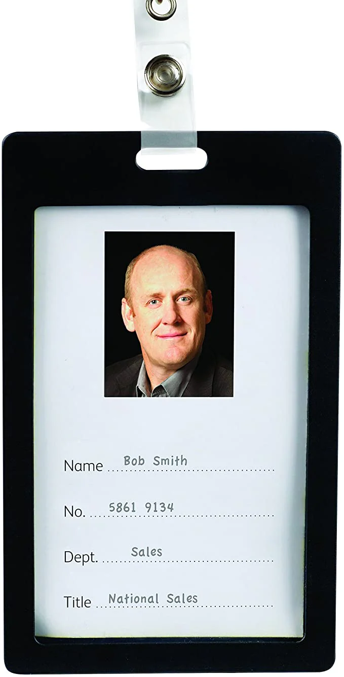 Rexel Plastic Card Holder Black Pack Of 6 - Nail Gallerys