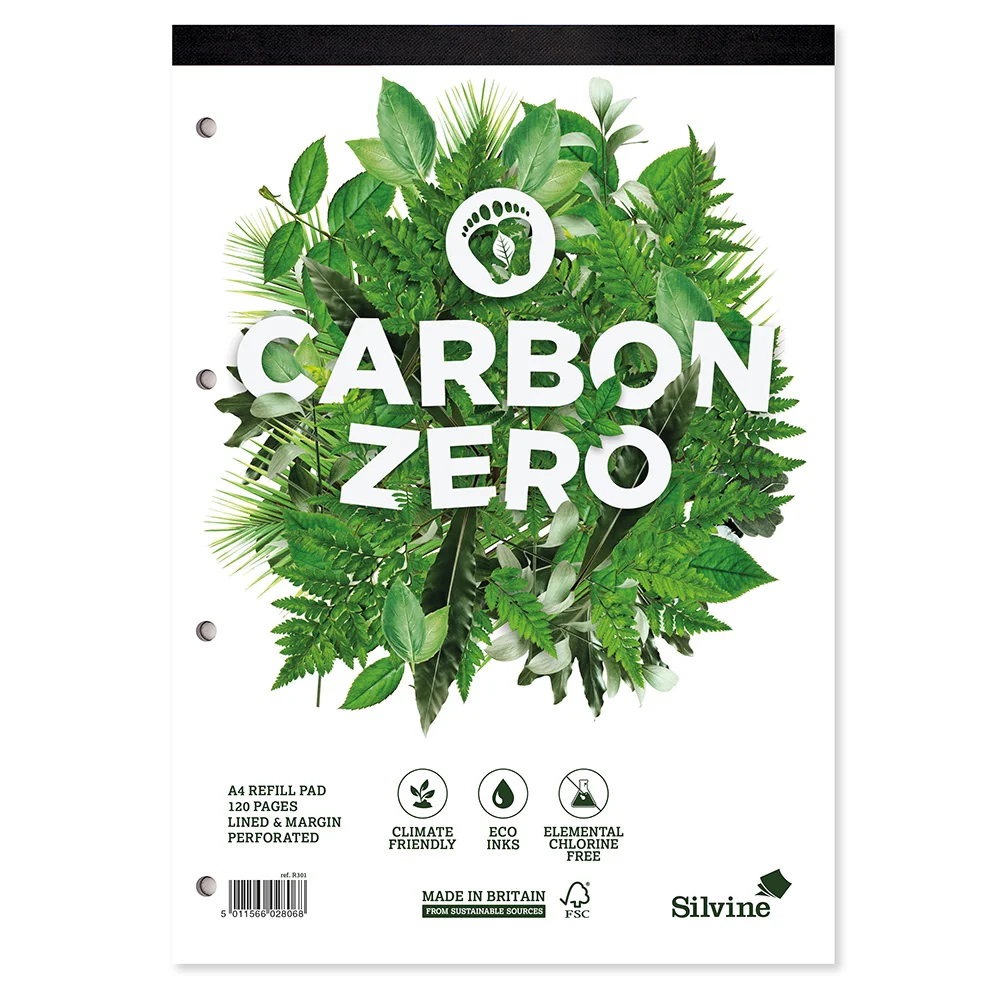 Silvine Carbon Zero Refill Pad A4 120 Pages Ruled With Margin - Nail Gallerys