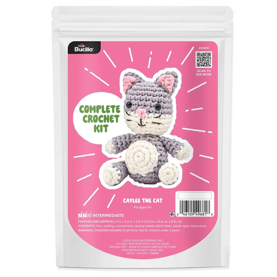 Bucilla Large Caylee the Cat Amigurumi Kit - Nail Gallerys