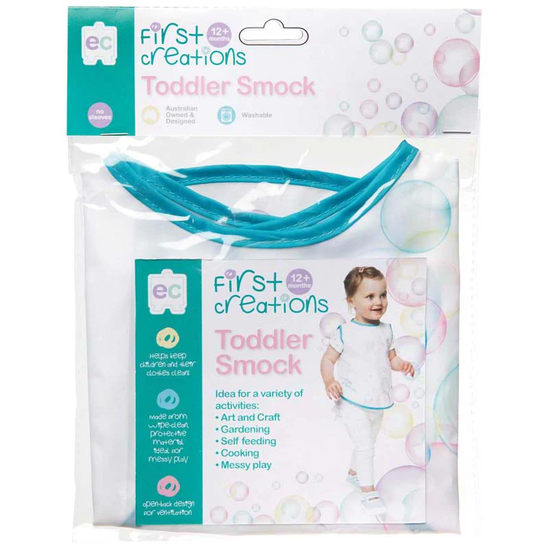 EC First Creations No Sleeve Toddler Smock Bib - Nail Gallerys