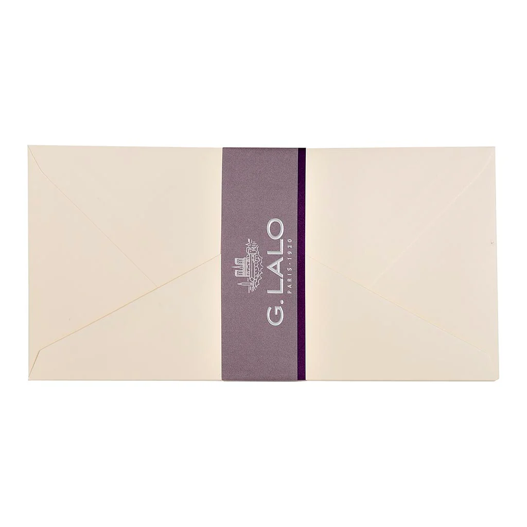 G Lalo Velin pur Coton DLE Creme Envelopes Pack of 20 - Nail Gallerys