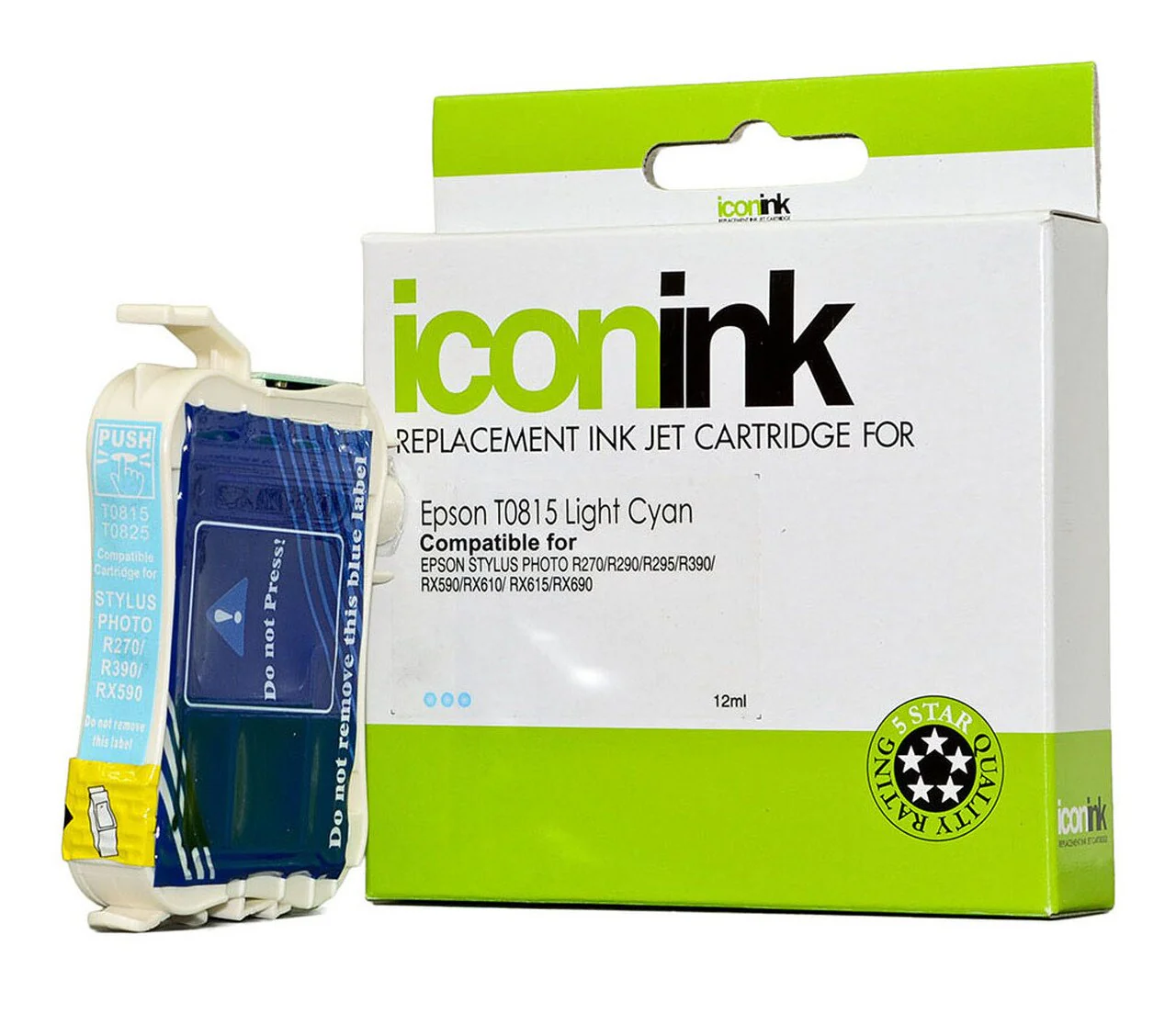 Icon Compatible Epson T0815 Light Cyan 81n Ink Cartridge - Nail Gallerys