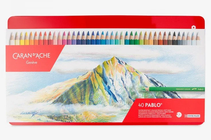 Caran D'ache Pablo Colouring Pencil Set of 40 - Nail Gallerys